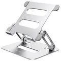 Lucrave Adjustable Aluminum Tablet Stand – Foldable Desk Holder, Silver
