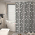 AwmnSrman Grey Polyester Shower Curtain - Waterproof & Quick-Dry 200x200cm
