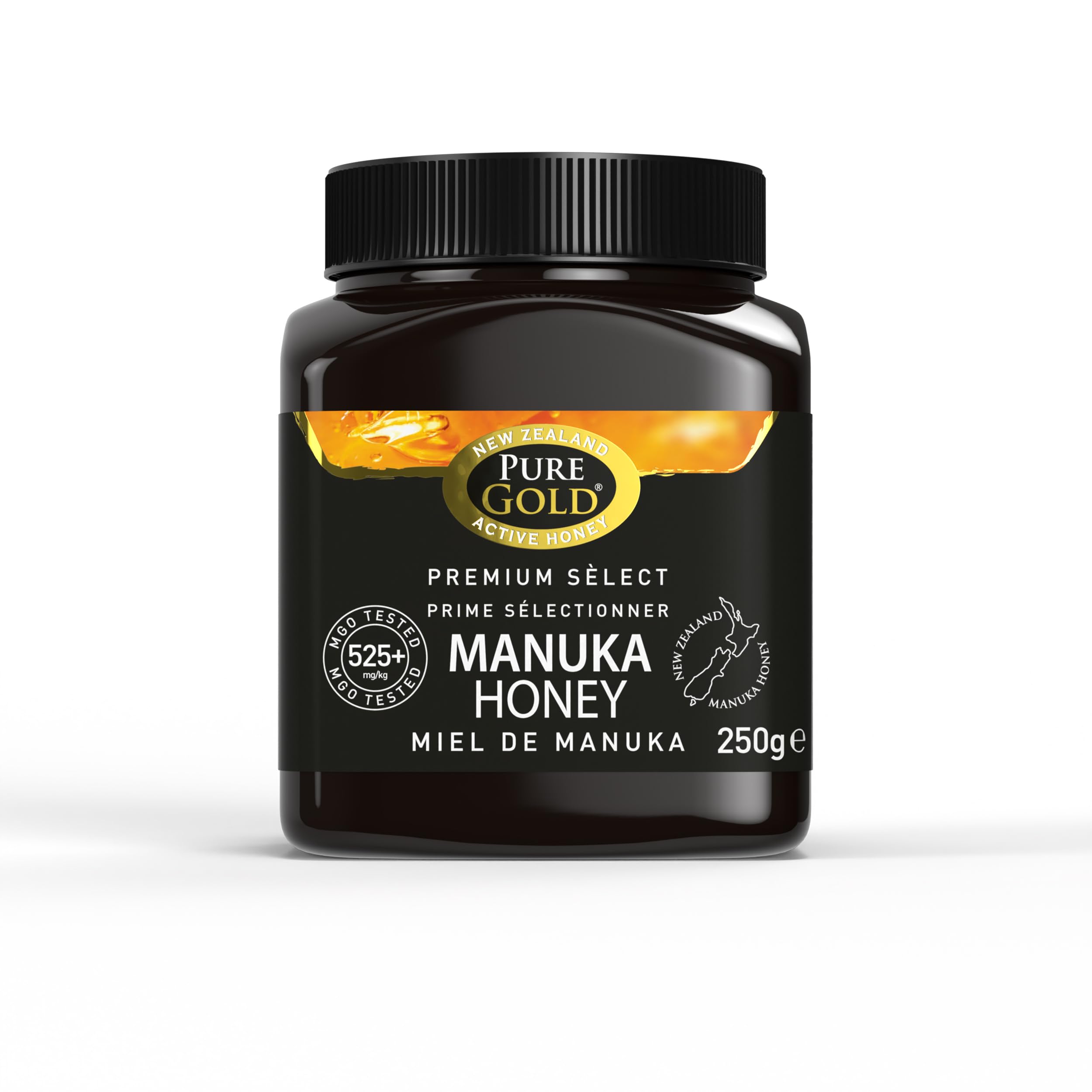 Pure Gold Manuka Honey 525+ MGO – Raw New Zealand Honey - 250g