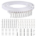 Jolof Store 3M Flexible Ceiling Curtain Track – Bendable PVC Room Divider