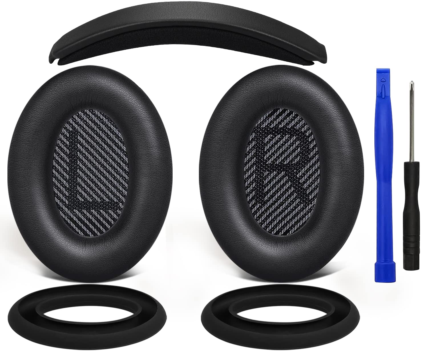 SOULWIT Replacement Ear Pads and Headband Kit for Bose QC35 & QC35 ii