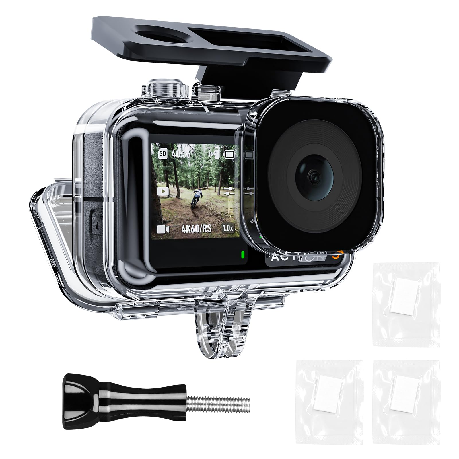 TELESIN Waterproof Case for DJI Osmo Action 5 Pro 4 3 | 45M Diving Housing