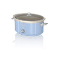 Swan Retro Slow Cooker – 6.5L Ceramic Pot with Keep Warm, Blue