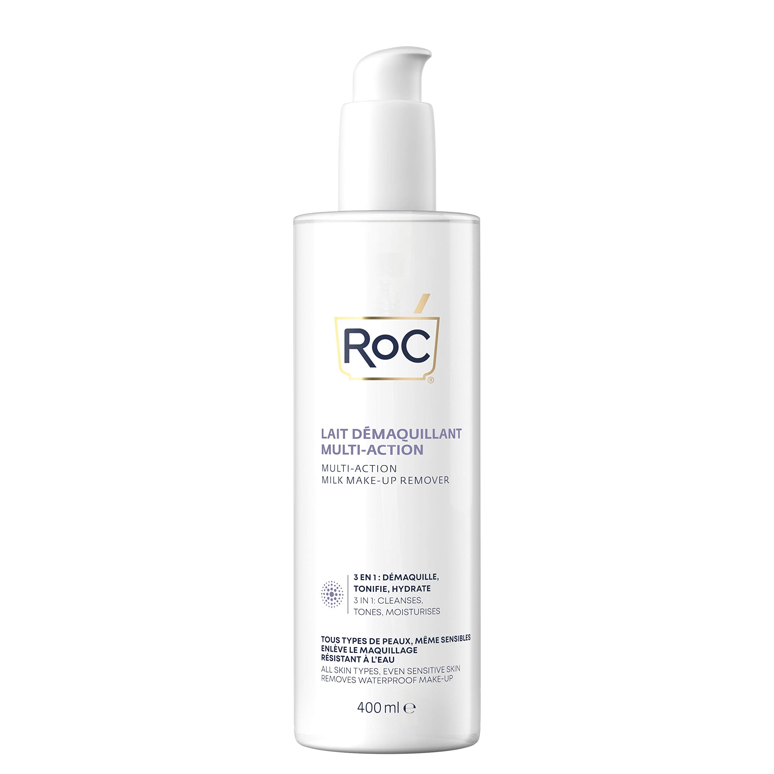 RoC 3-in-1 Milk Makeup Remover – Hydrating Toner for Waterproof Makeup