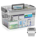 OUZHOU 2-Layer Medicine Storage Box – Large Portable First Aid Case