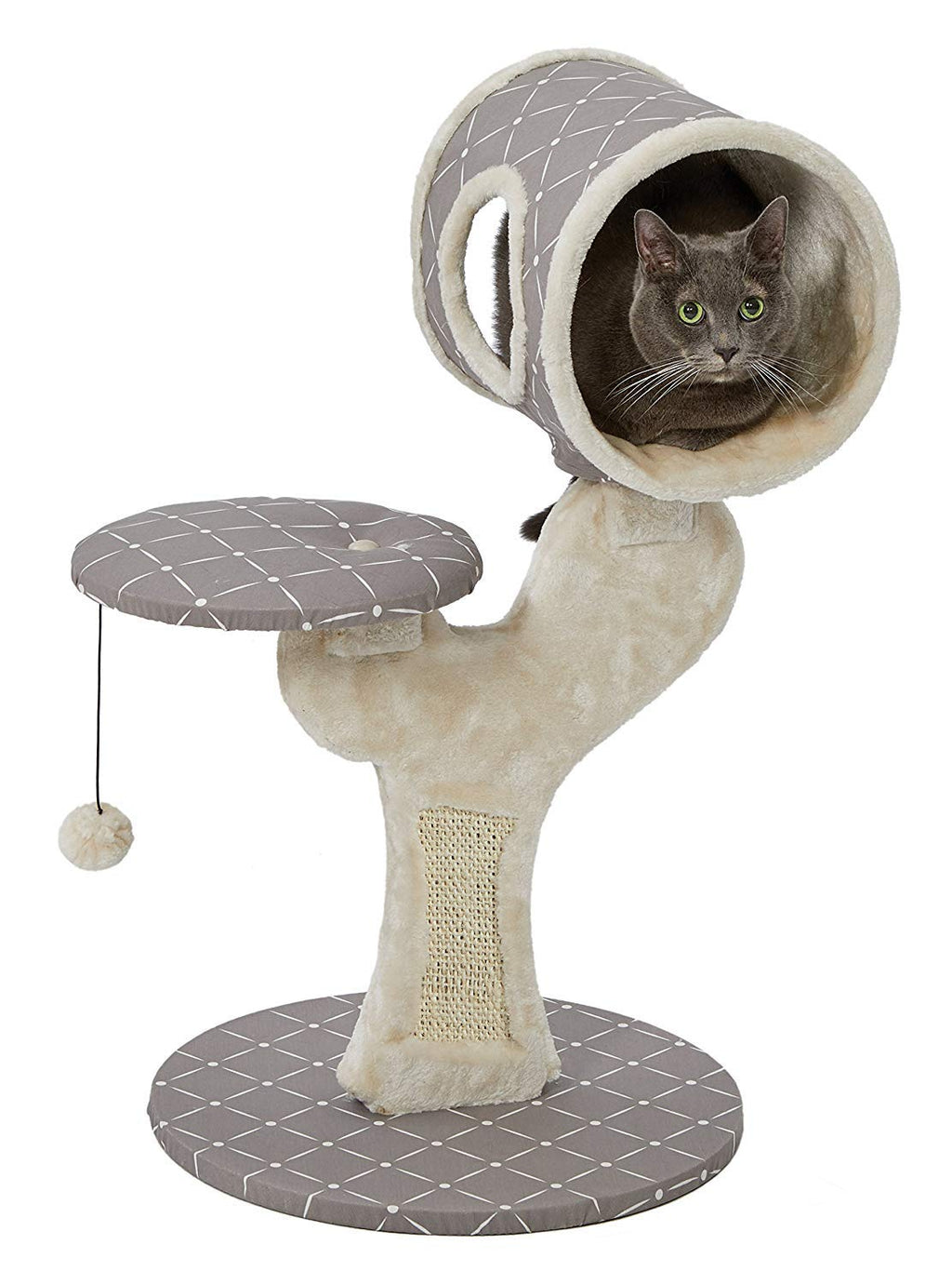 MidWest Salvador Cat Tree with Sisal Scratching Pad - Mushroom