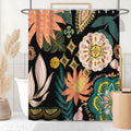Uiiooazy Boho Floral Shower Curtain | Waterproof Polyester Fabric – 180cm