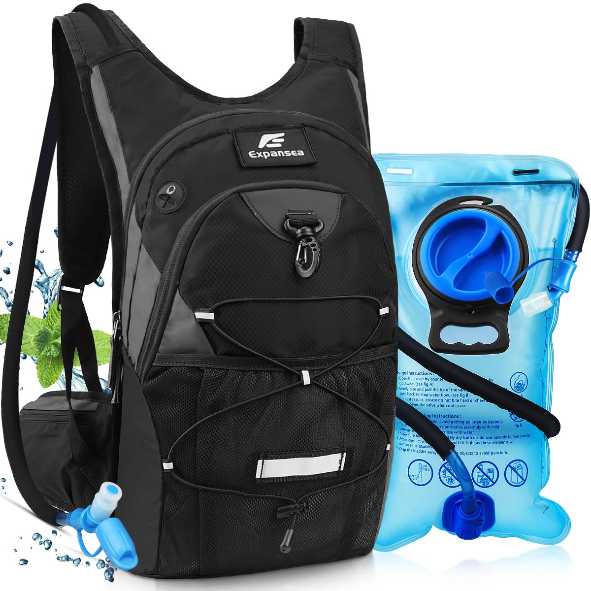 Expansea Hydration Backpack | 3L Water Bladder Insulated Hiking Pack