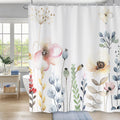 Minicoco Floral Botanical Shower Curtain - Waterproof & Mildew Resistant
