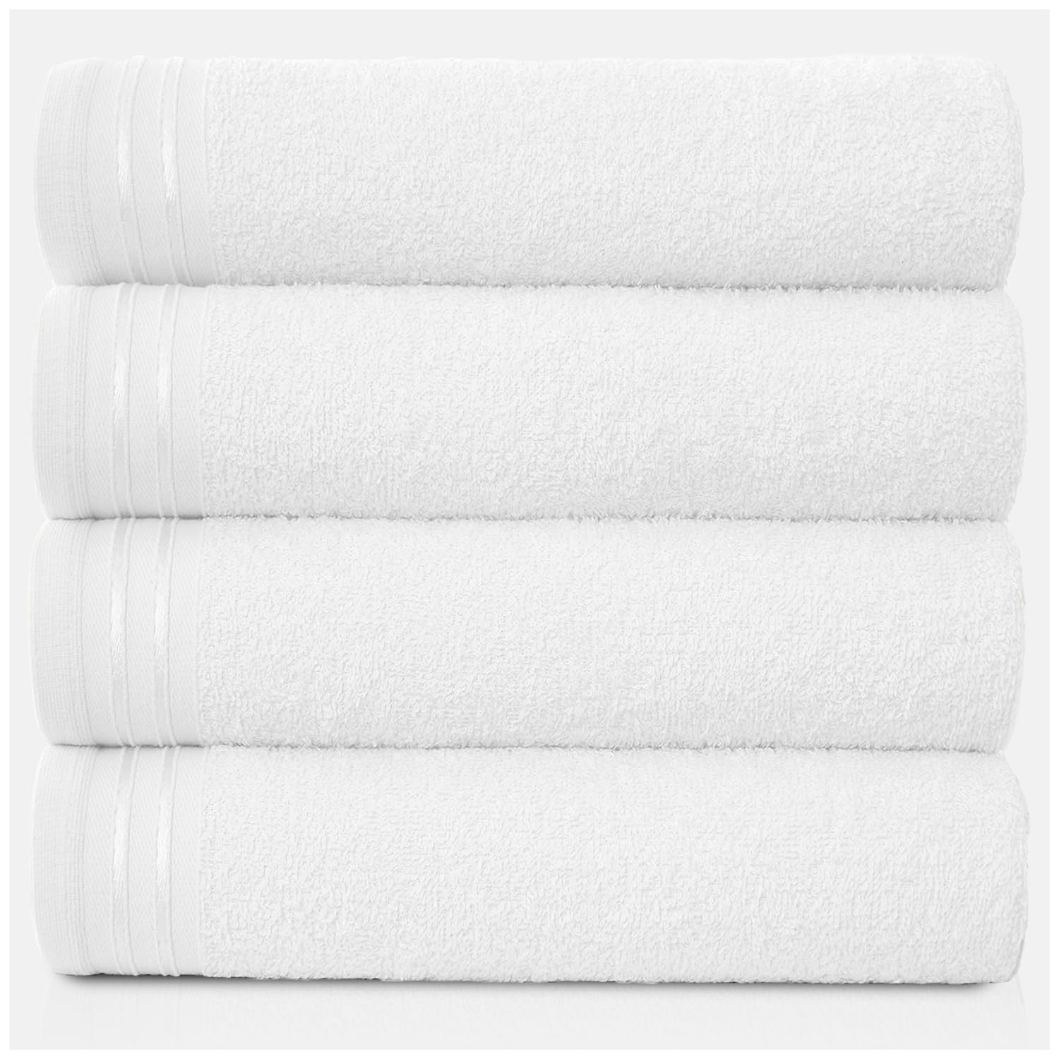 GC Gaveno Cavailia Egyptian Cotton Bath Sheets – 4 Pack Large White Towels