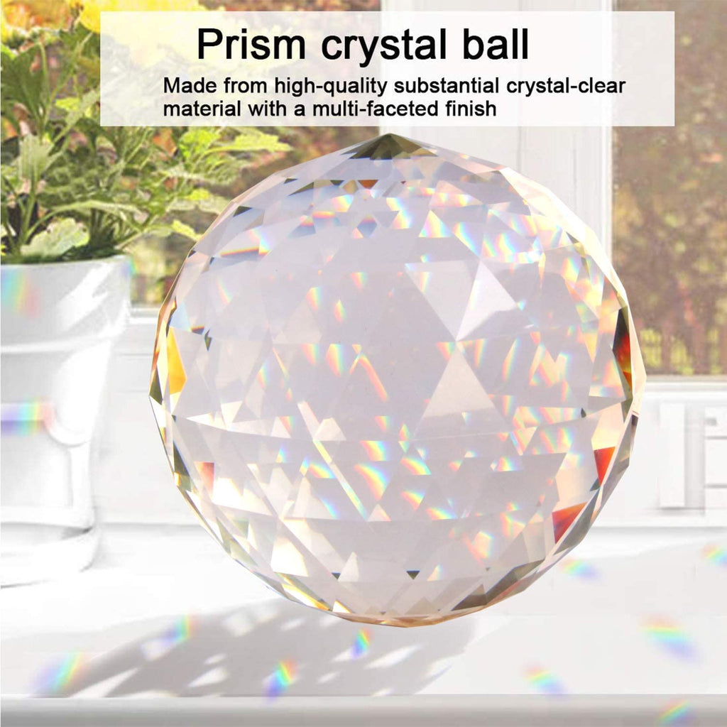 K9 Crystal Ball Prism Suncatcher – 100mm Faceted Rainbow Maker
