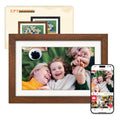 Jolof Store 10.1 Inch WiFi Digital Photo Frame – Walnut Wood HD IPS
