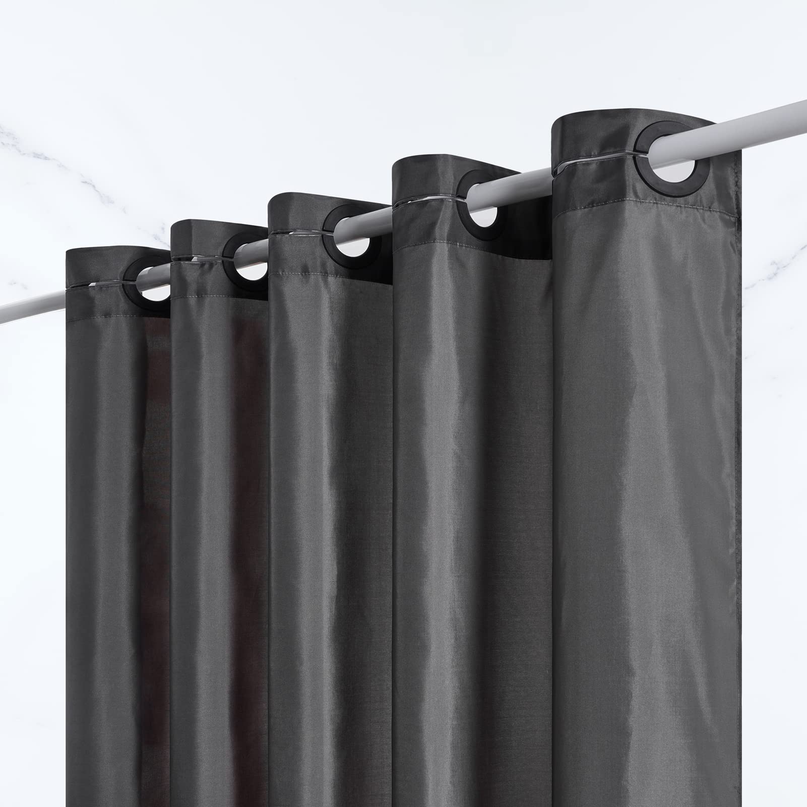 Furlinic Hookless Shower Curtain | Extra Wide Waterproof Fabric – 96x78