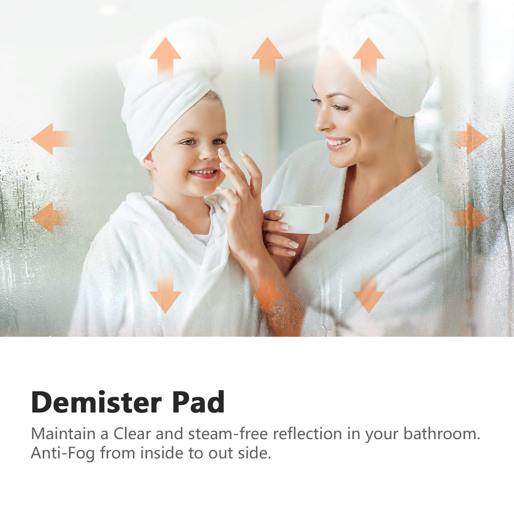EMKE LED Bathroom Mirror – 400x600mm Backlit Vanity with Demister Pad
