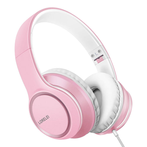 LORELEI X8 Over-Ear Wired Headphones with Microphone - Pearl Pink