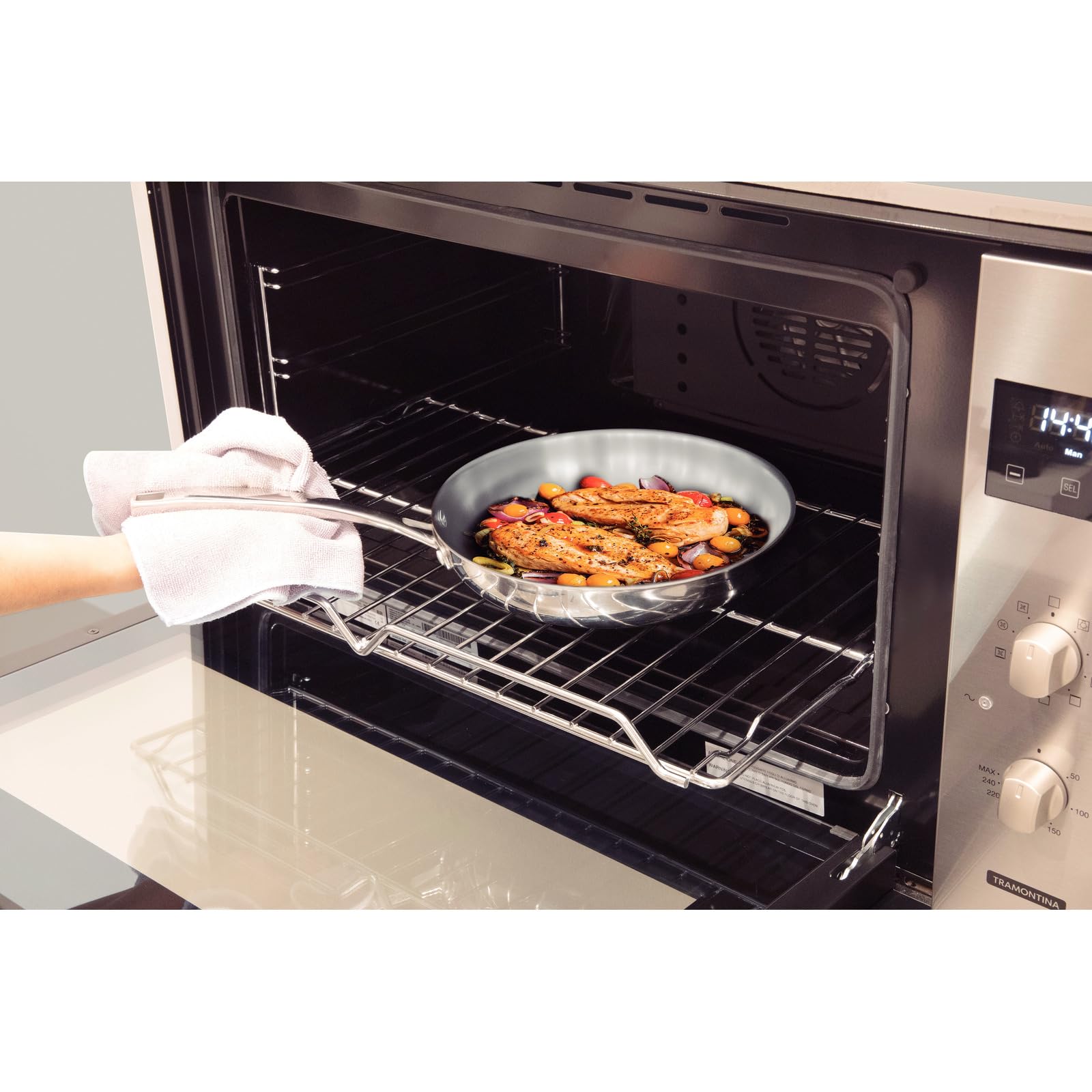 Tramontina Grano Stainless Steel Frying Pan | 20 cm Induction Cookware