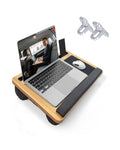 Jolof Store Lap Desk - Wood Laptop Tray with Pillow Cushion for Bed