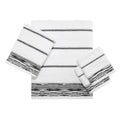 Nicole Miller - Towels, 4pc Soft & Absorbent Towel Set, Dorm Room Essentials Syndey Collection, White/Black
