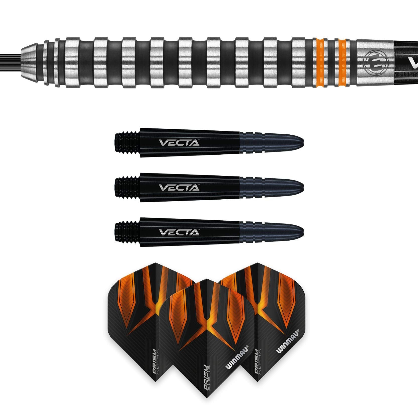 Winmau Fury 24g Tungsten Darts Set – Professional Steel Tip Darts