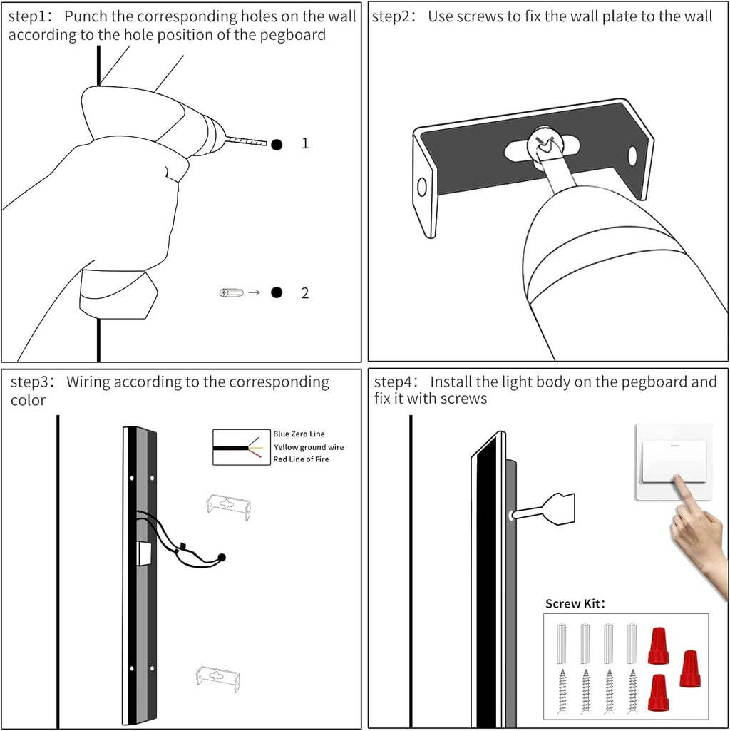 Mikeru LED Outdoor Wall Light – 80cm Modern IP65 Strip Sconce 31W