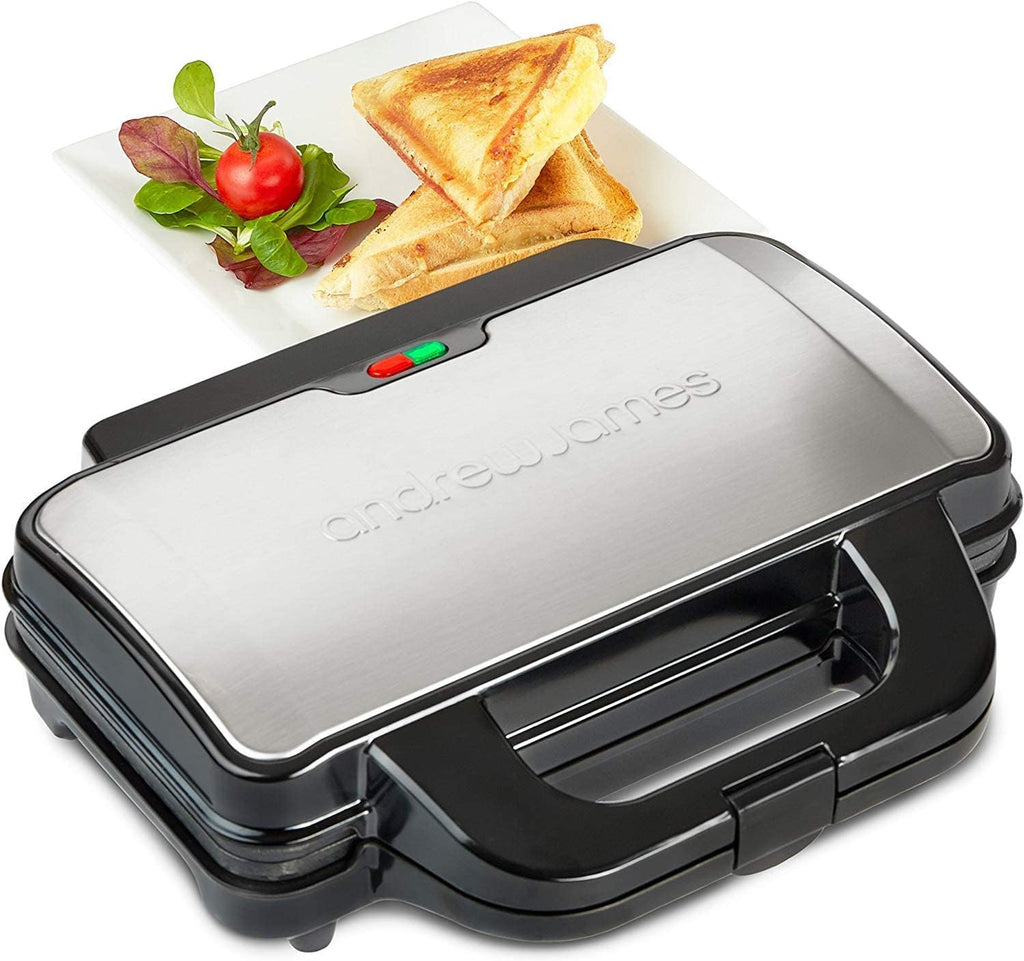 Andrew James Deep Fill Sandwich Maker | 4 Slice Non-Stick 900W Grill