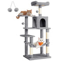 Feandrea 143cm Cat Tree – Multi-Level Cat Tower with Condo and Hammock