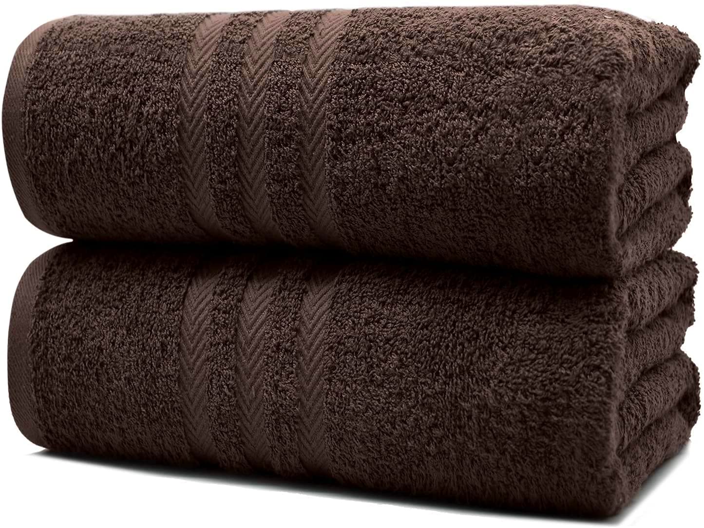 2-Pack Luxury Bath Sheets | 600 GSM Egyptian Cotton - Chocolate