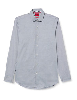HUGO Koey Men's Cotton Casual Shirt - Open Blue -