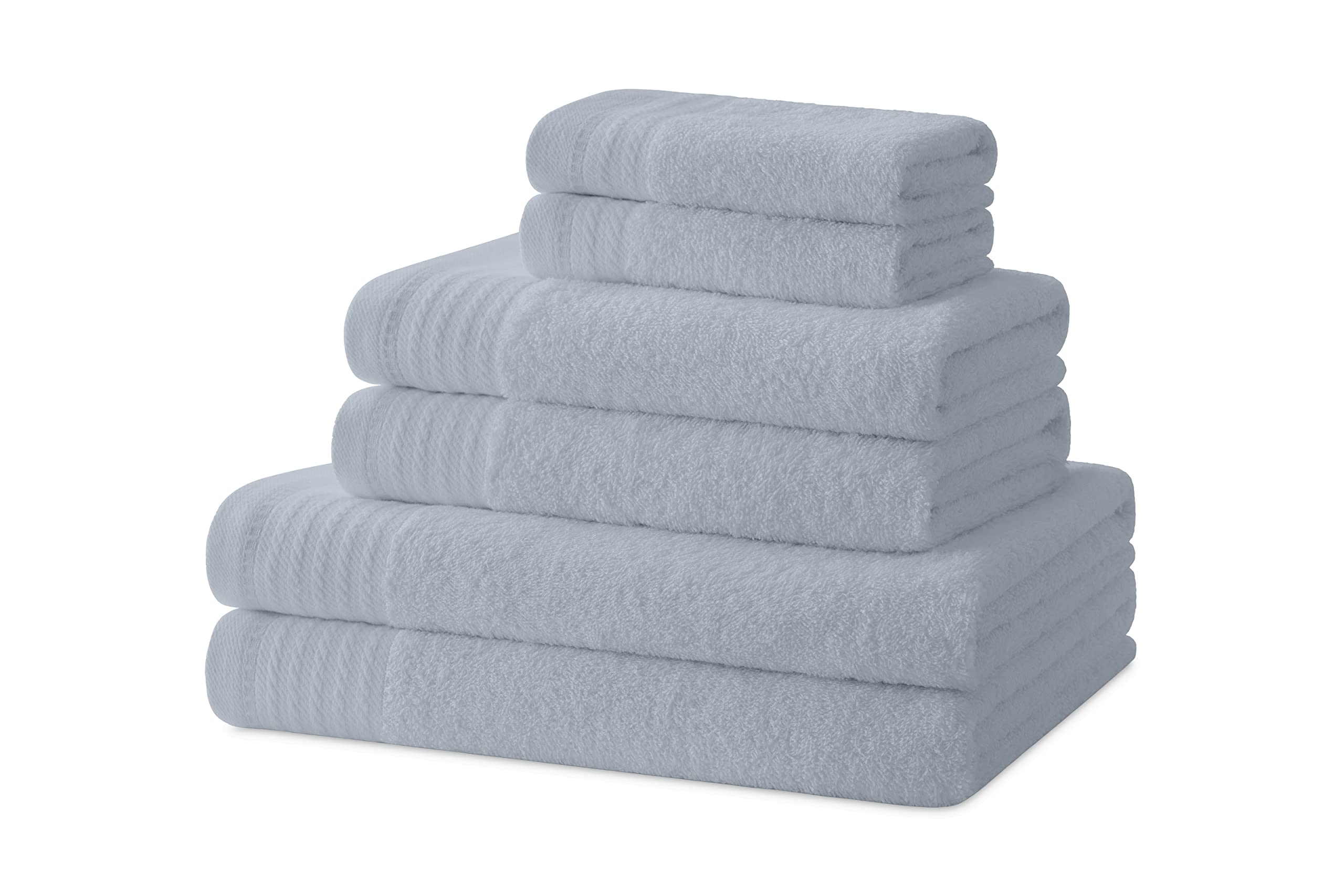 Degrees Home 6-Piece Cotton Towel Set – 480 GSM Absorbent Bath Linens