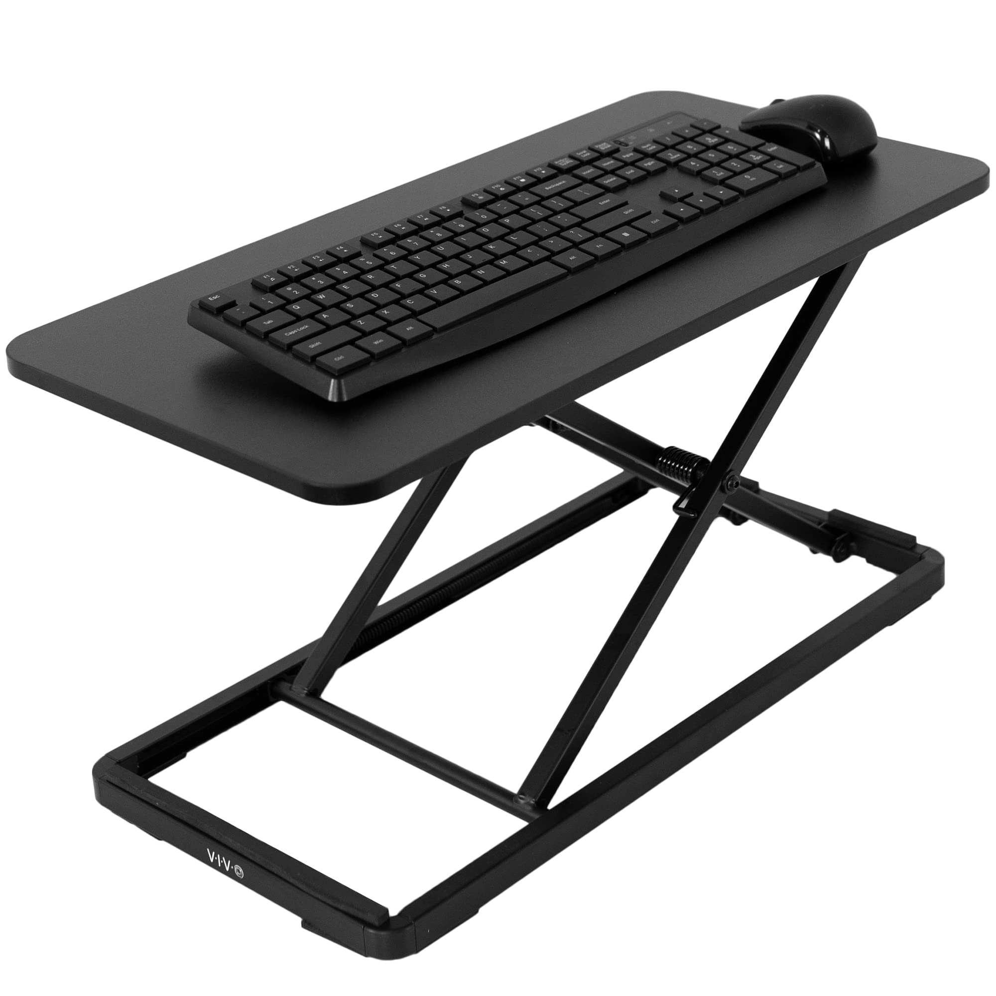 VIVO 24" Keyboard and Mouse Riser – Height Adjustable Scissor Lift, Black