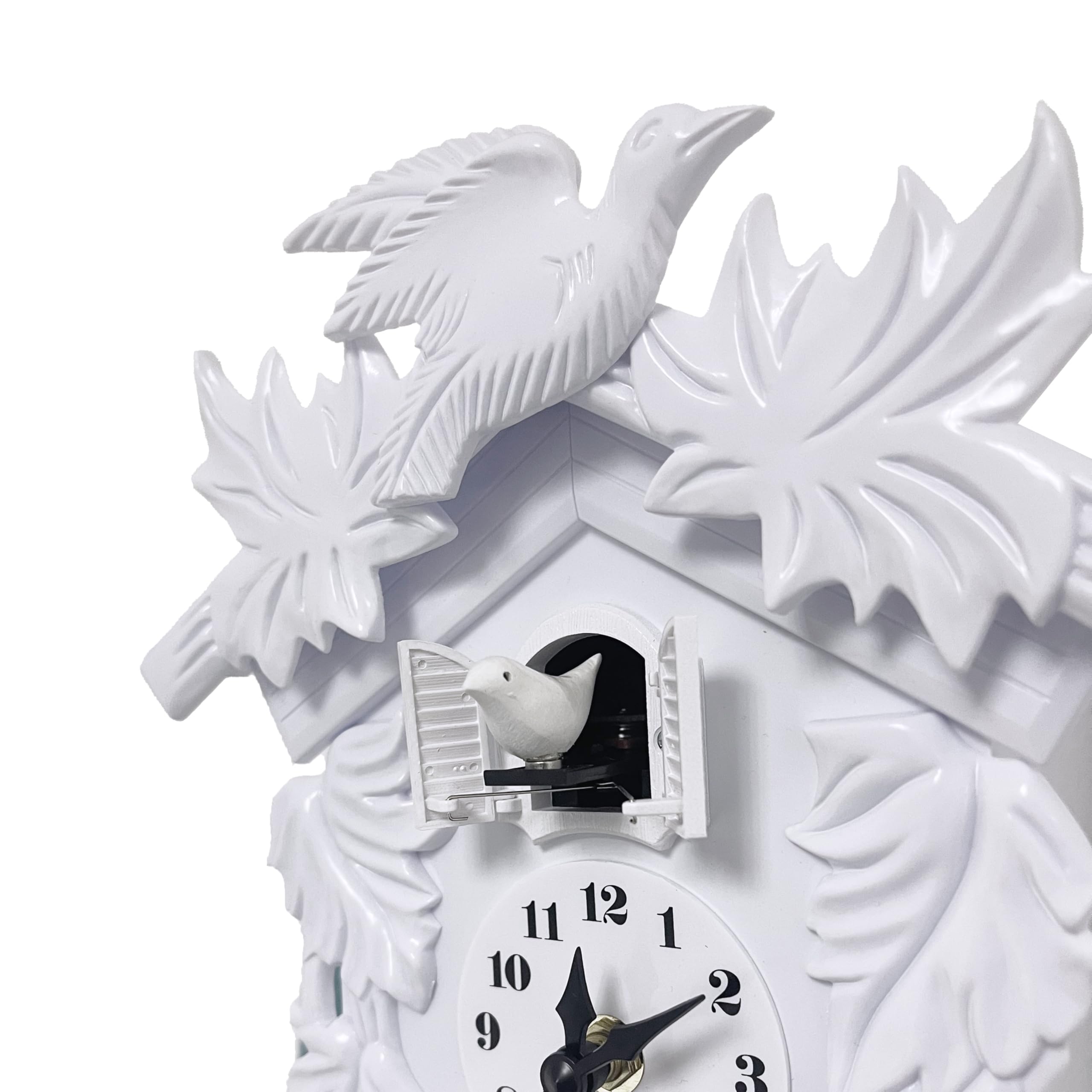 WALPLUS White Vintage Cuckoo Clock | Antique Style Pendulum Wall Clock