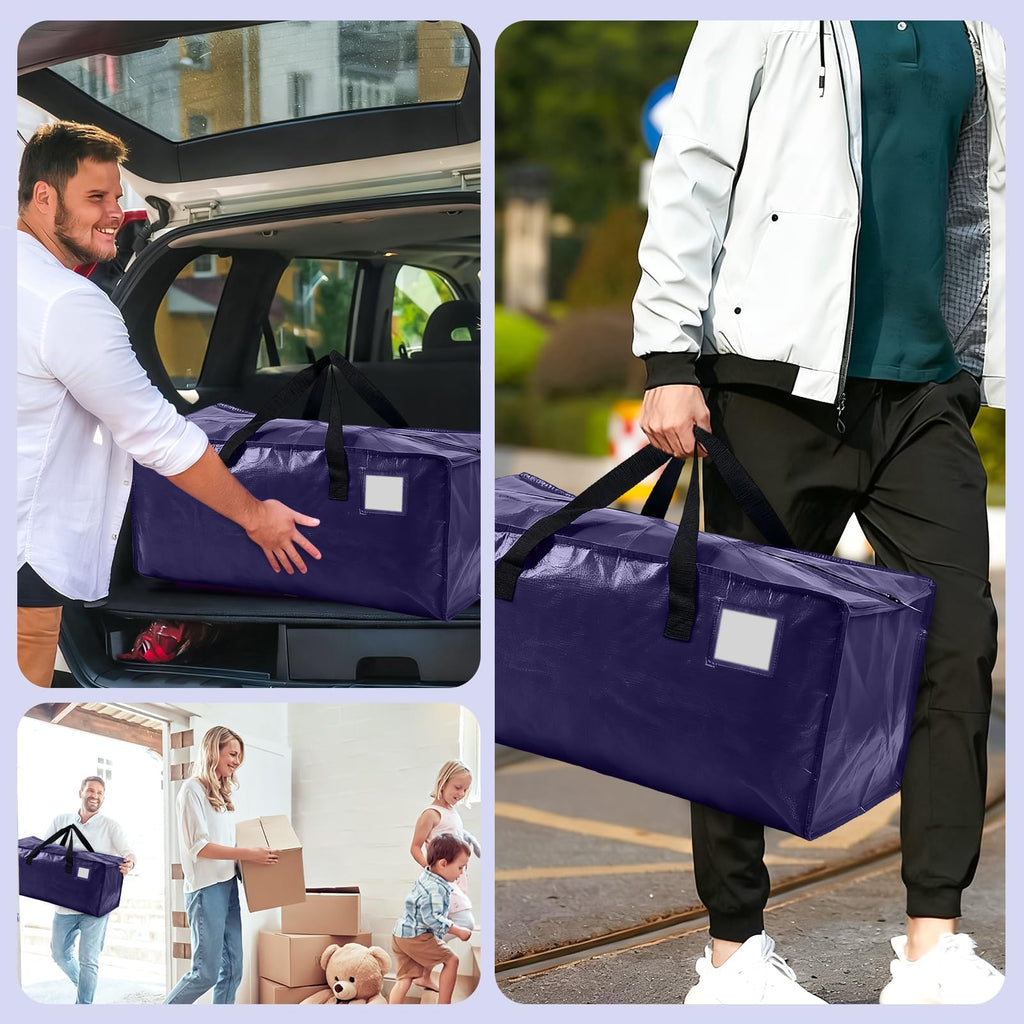 4 Pack 90L Large Moving Bags Waterproof Clothes Storage Bags with Zips - image 5