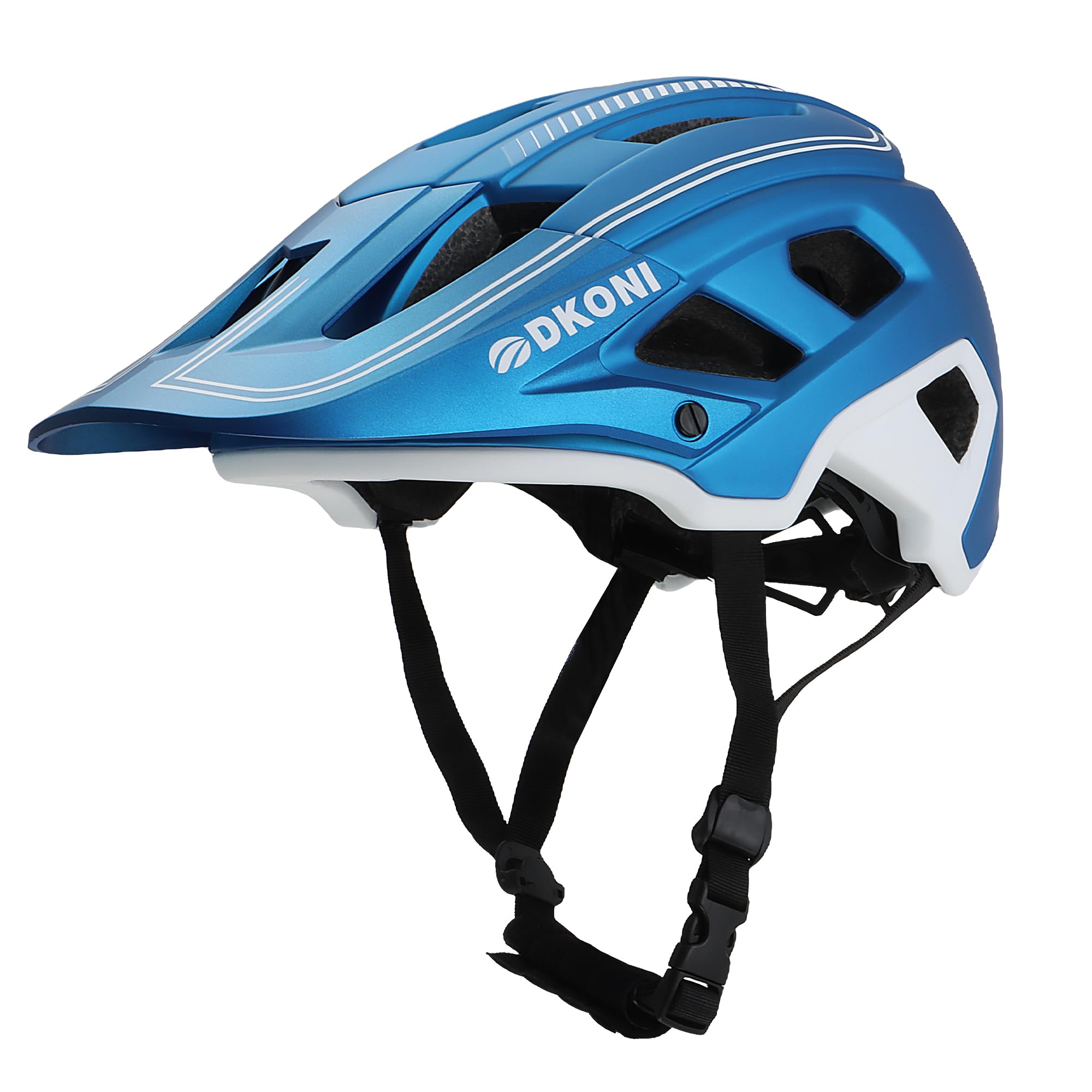DKONI MTB Mountain Bike Helmet | Lightweight Adjustable Fit | Blue White