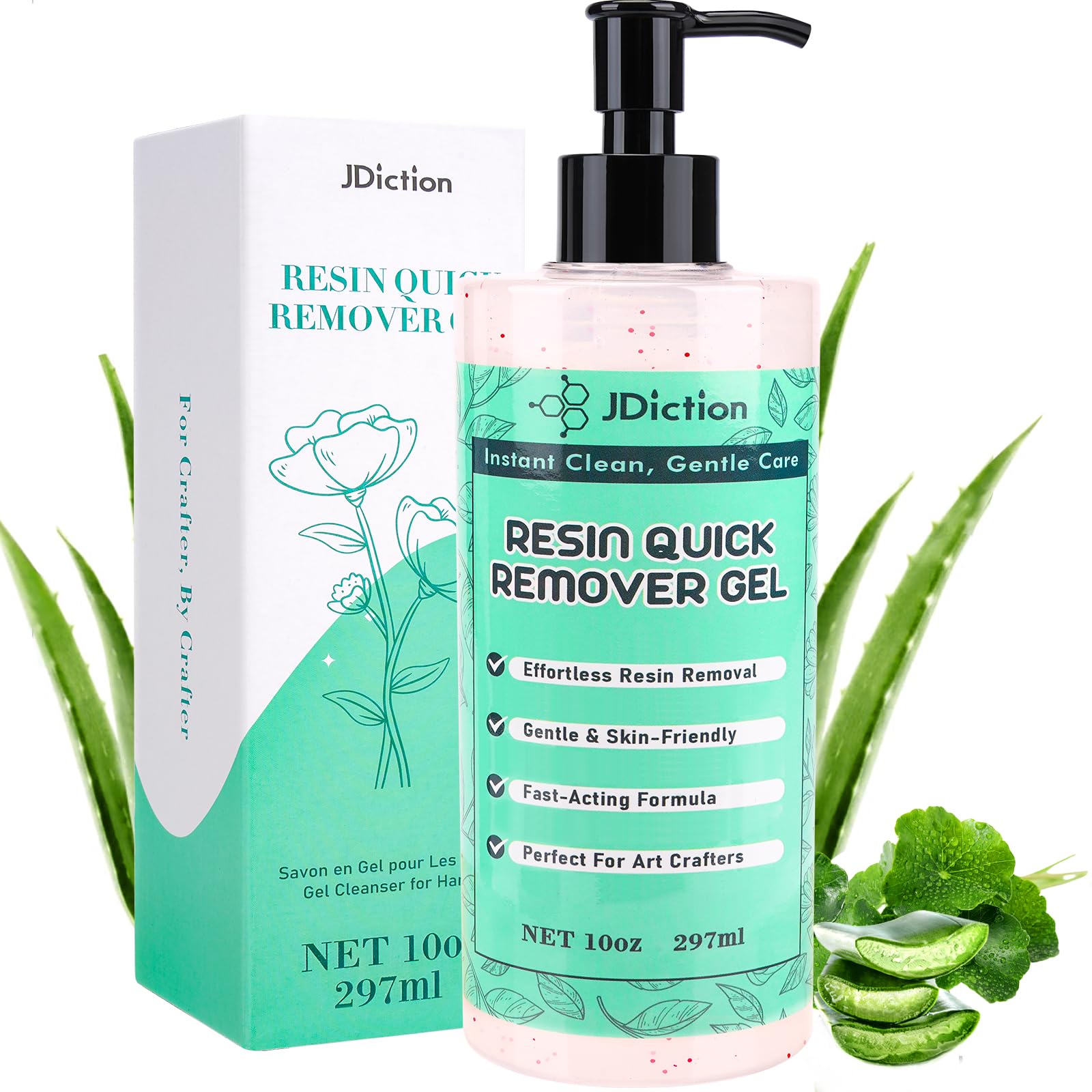JDiction Hand Resin Remover | 10oz Natural Epoxy & UV Resin Cleaner Gel