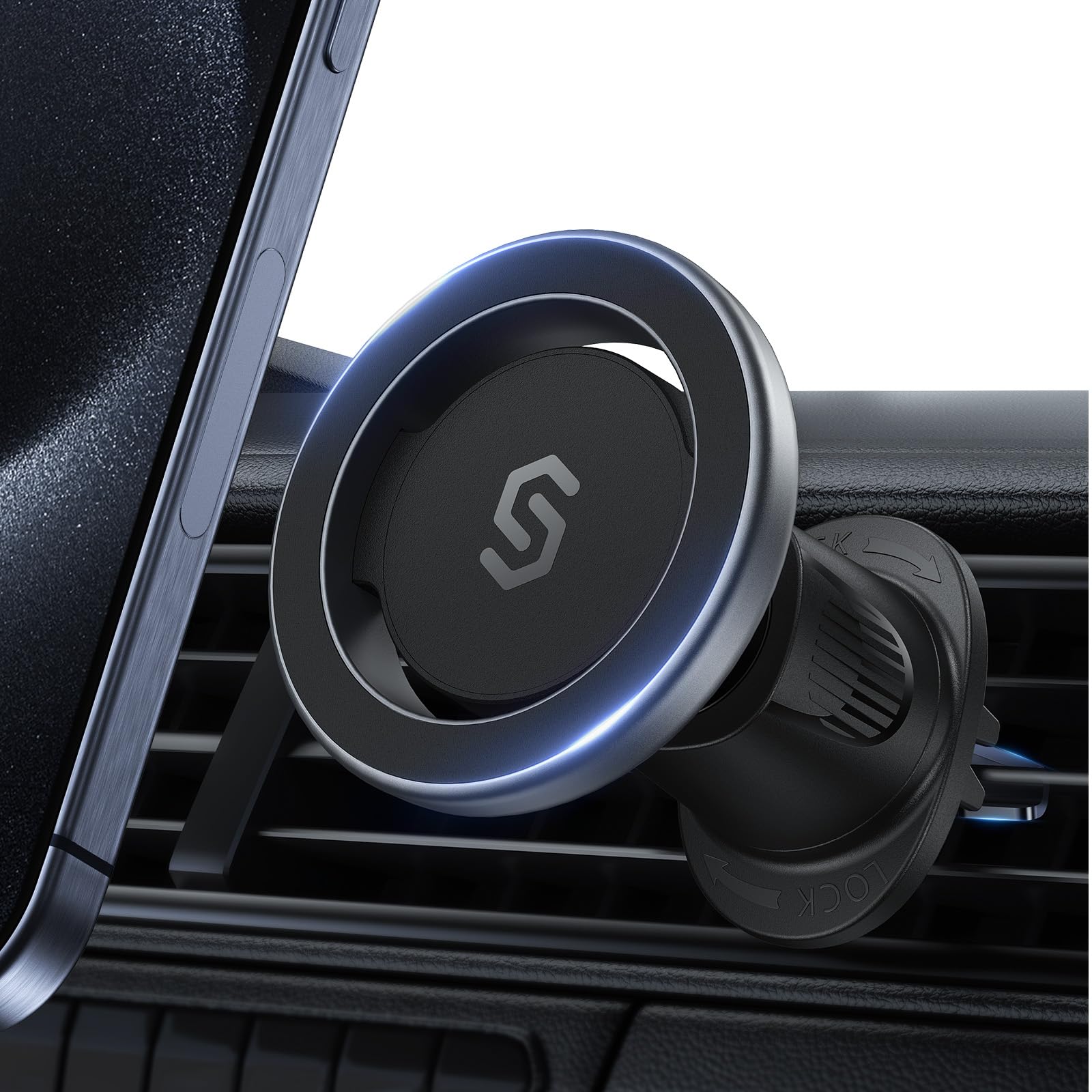 SYNCWIRE MagSafe Car Mount – Magnetic Vent Phone Holder for iPhone 15/14/13