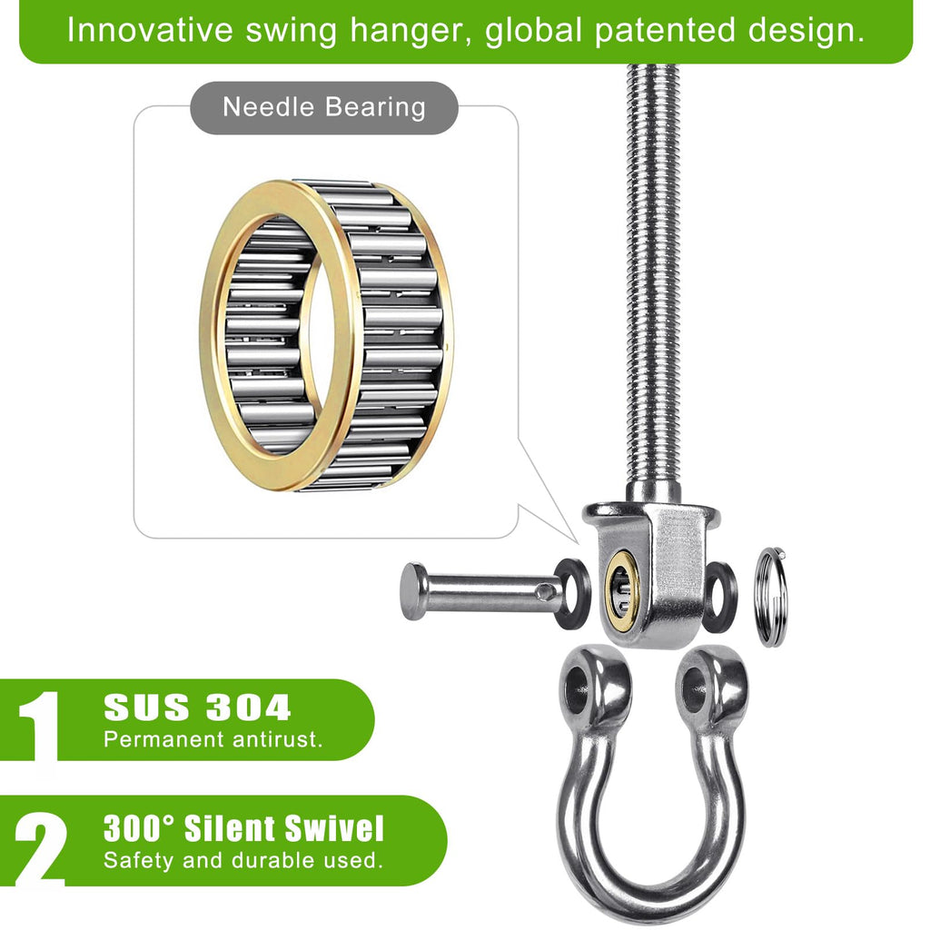 BeneLabel 6pcs Swing Hanger Bearing – Heavy Duty M10 Stainless Steel Hook
