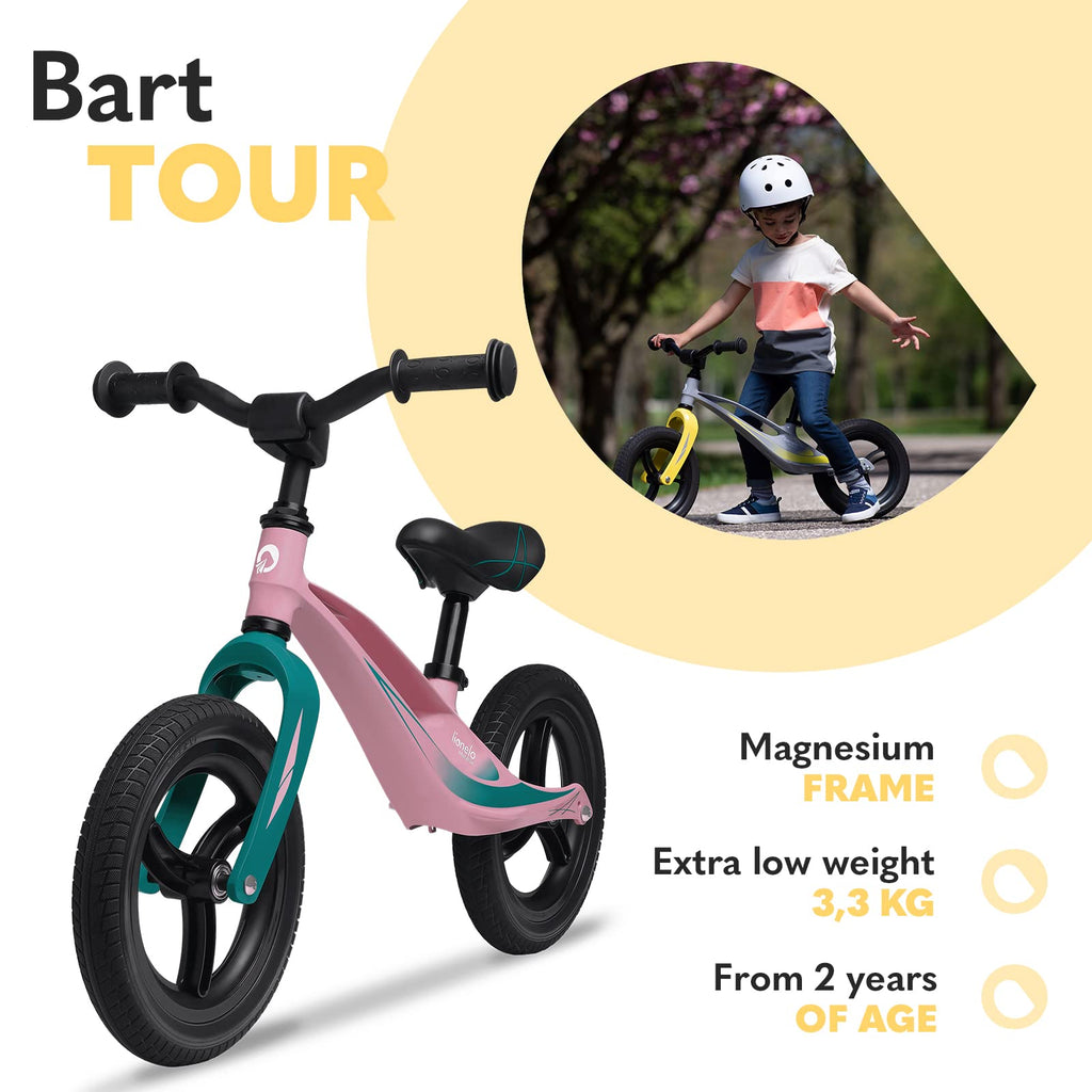 Lionelo Bart Tour Balance Bike – Lightweight Magnesium Frame & 12" PU Wheels