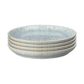 Denby Halo Speckle Medium Plates - Set of 4 Grey Ceramic Stoneware 21cm