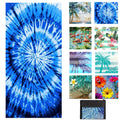 JAODFK Microfibre Beach Towel 71"X32" Quick Dry Lightweight Sand Free Extra Large Thin Blue Towels Travel Essentials For Adults Womens Swim Bath - image 1