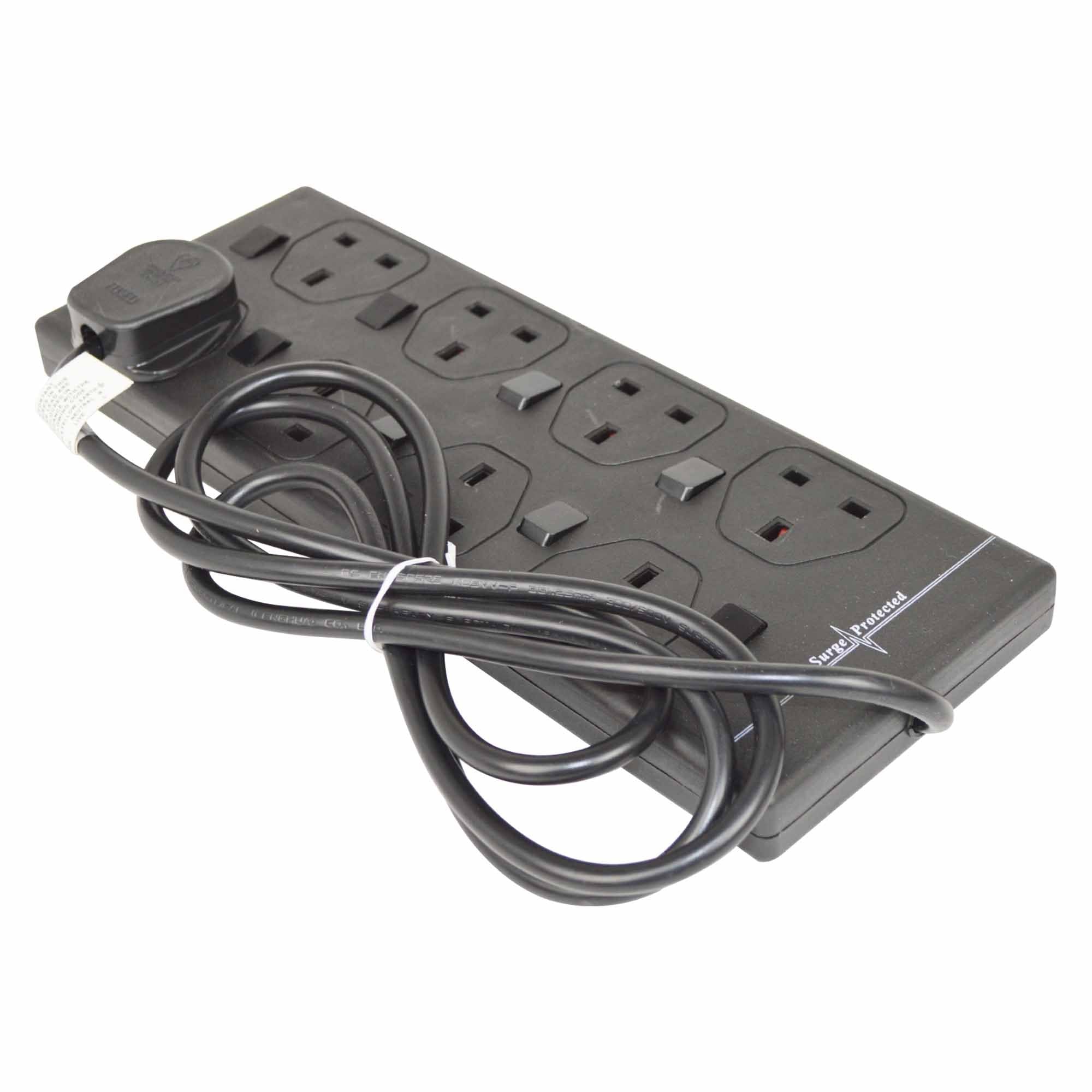 Status 8 Socket Extension Lead | 2m Individually Switched Power Strip