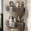 Voldra Corner Shower Caddy | No-Drill Rustproof Aluminum Shelf (2-Pack)