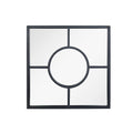La Hacienda Black Square Garden Mirror – Durable Steel Outdoor Wall Decor