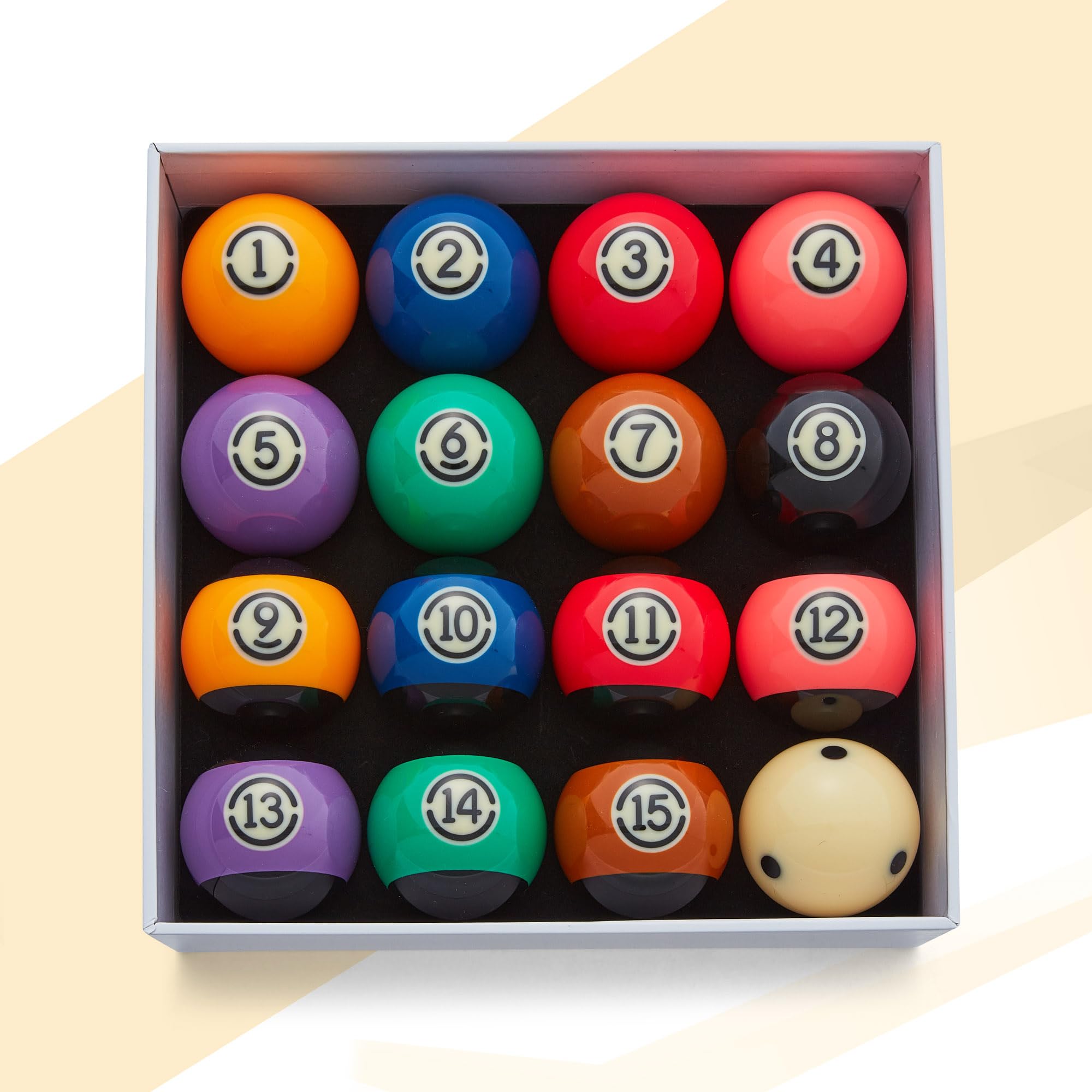 Cue-King Black Edition Pool Balls | Phenolic Resin 2.25" Regulation Set