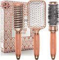 Lily England Rose Gold Hair Brush Set | 4-Piece Professional Styling Kit