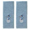 SKL Home Snowman Sled Hand Towel Set | 2-Piece Cotton Terry Linens