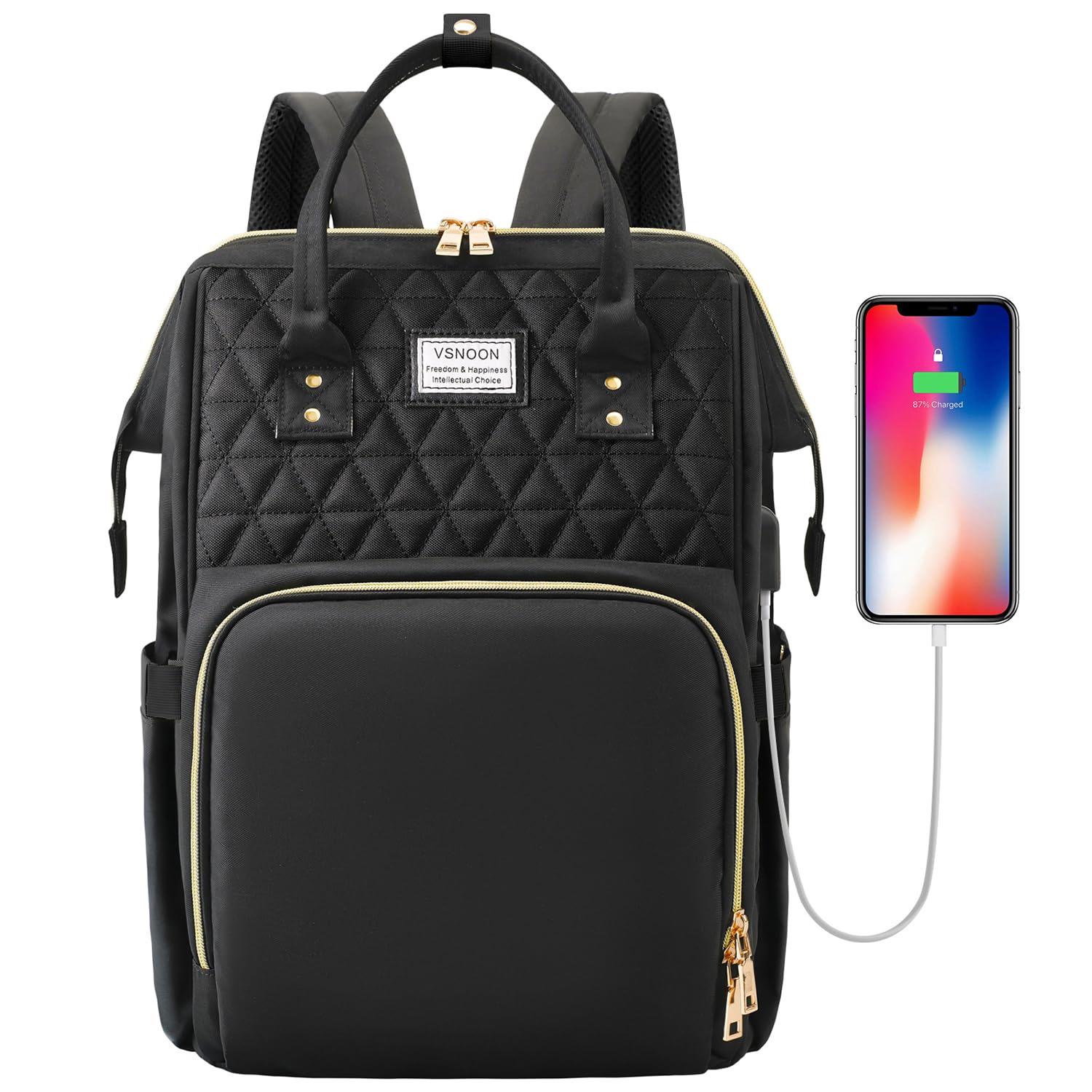 VSNOON 15.6 Inch Laptop Backpack for Women | Water Resistant Travel Bag