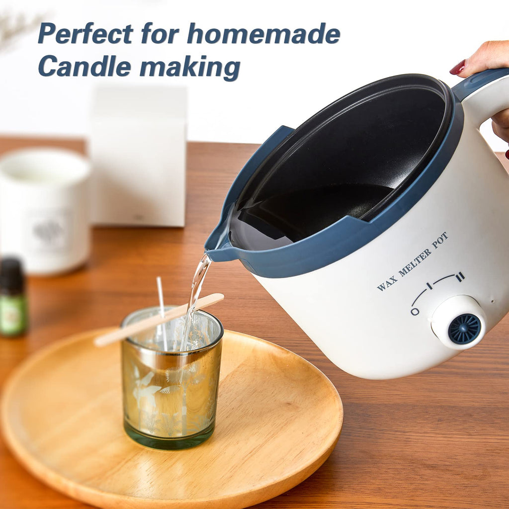 Ksedcon Candle Making Kit with Electric Wax Melting Pot and Soy Wax