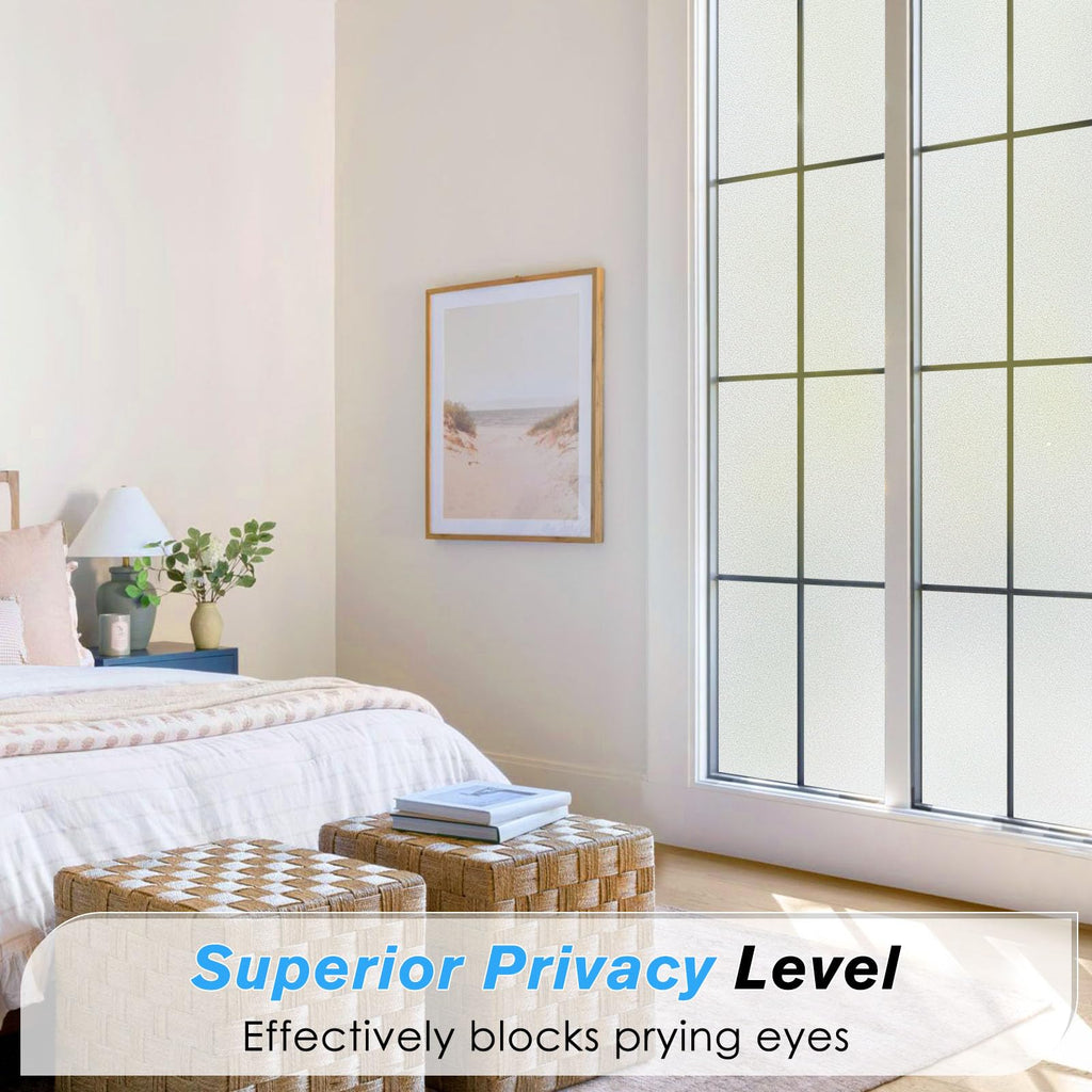 Frosted Window Privacy Film – Static Cling UV Blocking 90x300cm