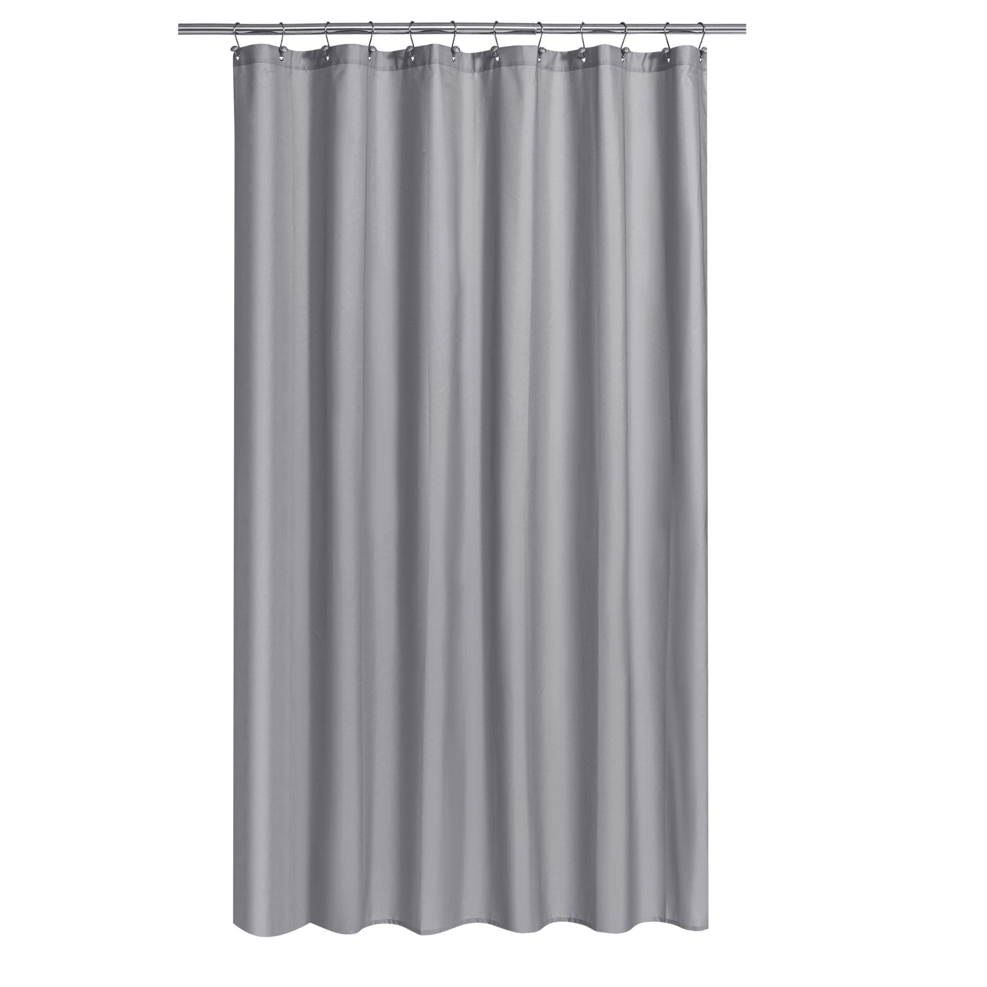 N&Y HOME Extra Long Fabric Shower Curtain Liner | Gray, 72 x 84
