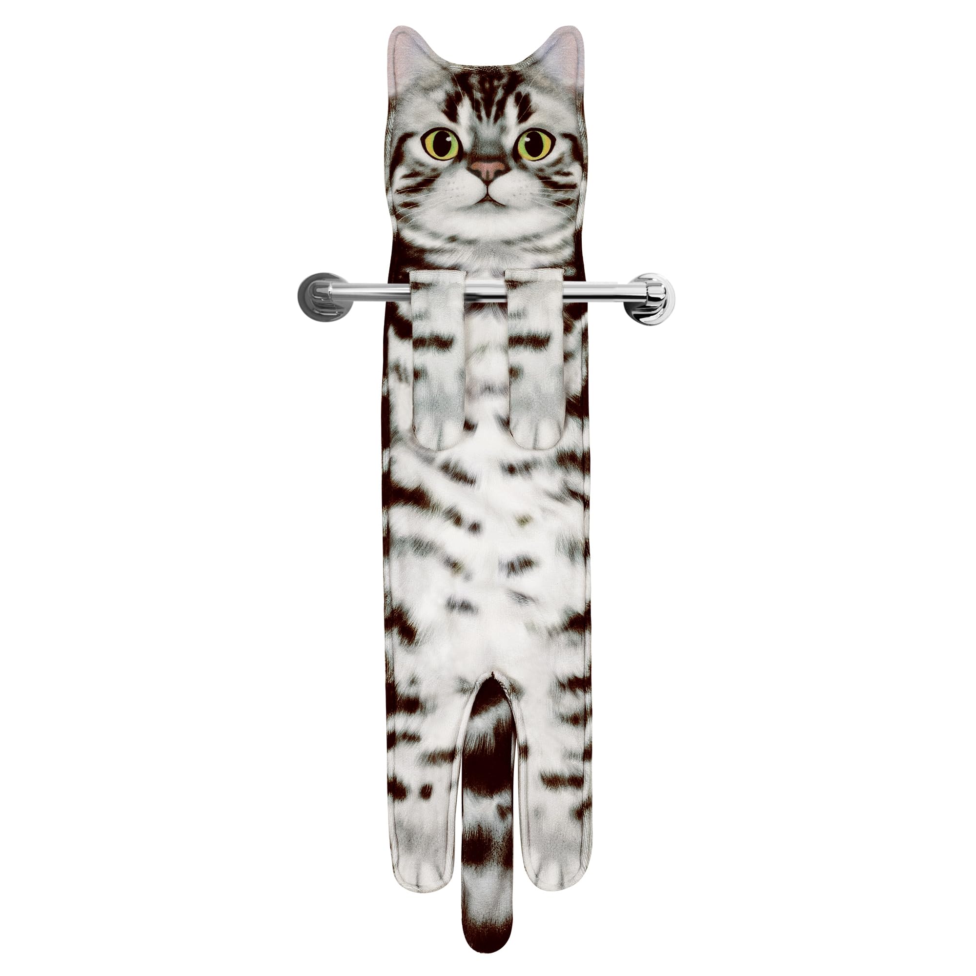 Cat Hand Towels – Soft Absorbent Hanging Decor for Bathroom